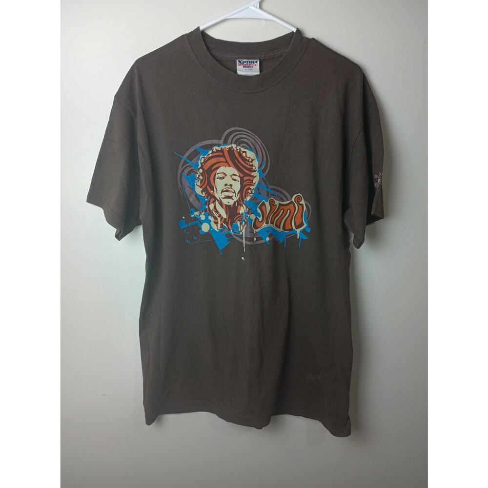 Vintage Jimi Hendrix‎ 2004 Graphic T-shirt Size Large Brown